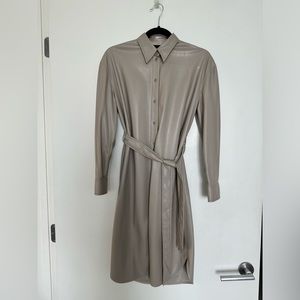 Aritzia babaton long vegan leather jacket